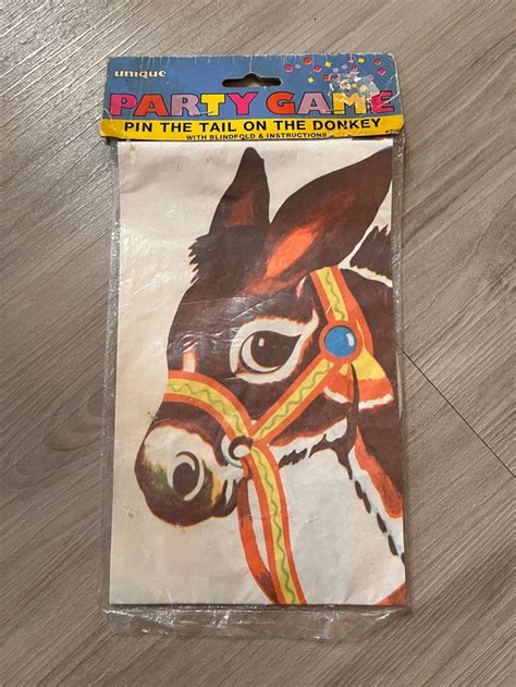 Vintage Pin The Tail On The Donkey Party Game Mercari In