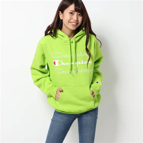 エックスガール X Girl X Girl X Champion Sweat Hoodie （green） ファッション通販 Fashion