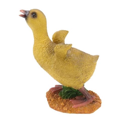 D Coration De Jardin Estink Statue Canard En R Sine Blanc