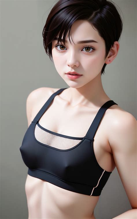 【50 Off】ショートカットボーイッシュ女子はおっぱいが小さい Ai生成ヌードグラビアcg集 [6trainer] Dlsite R18