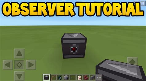 Minecraft Pe Update How To Use Observer Block Tutorial