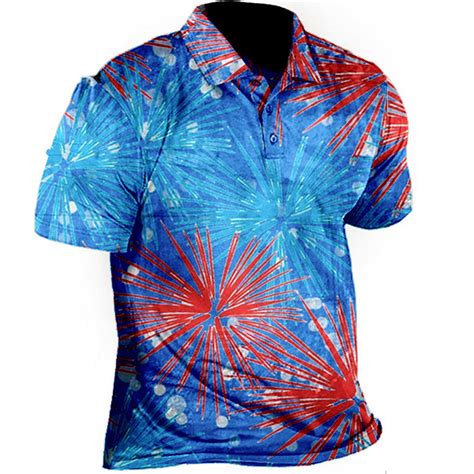 Charmgo Mens Shirts Clearance Items Mens Patriotic Performance