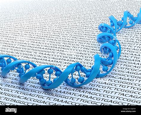 Ilustración del concepto de secuenciación de ADN Fotografía de stock