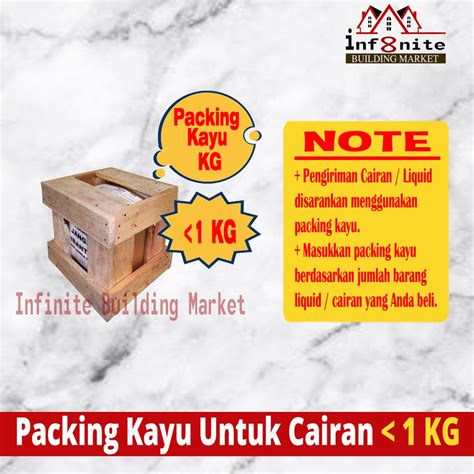 Jual Packing Kayu Khusus Paket Untuk Barang Cairan 1 KG Per Jumlah