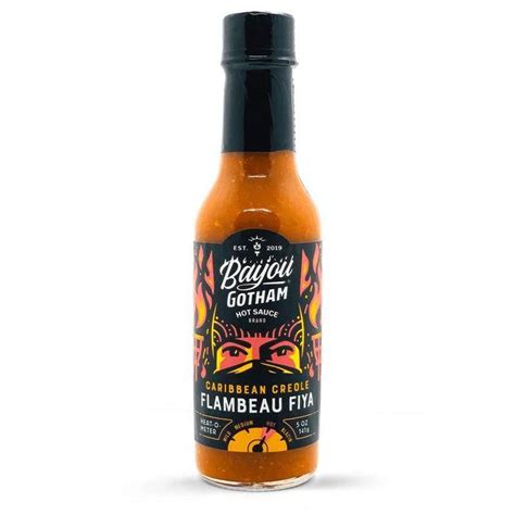 Bayou Gotham Caribbean Creole Flambeau Fiya Hot Sauce 5oz — Cajun Crate And Supply