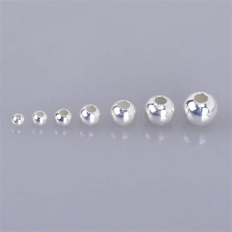 925 Sterling Silver Round Spacer Beads Round Seamless Beads Etsy