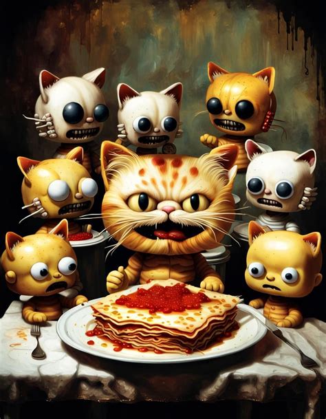 Garfields Favorite Food Is Lasagna Photograph By Stephen Gammell