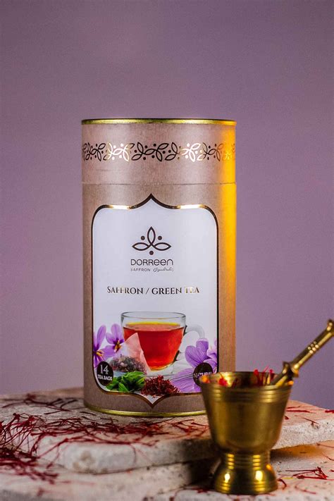 Saffron Green Tea Box Dorreen™ Saffron