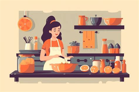 Chef Woman Uniform Taste Food Stock Illustrations 93 Chef Woman