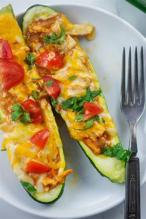 Chicken Enchilada Zucchini Boats That Low Carb Life