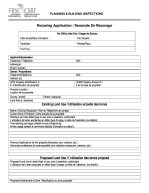 Fillable Online Rezoning Application Demande De Rezonage Existing