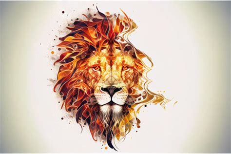 Fire Lion Tattoo