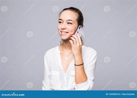 Modern Lifestyle And Communication Smiling Beautiful Girl Talking On