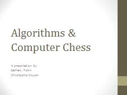 PPT - Algorithms & Computer Chess PowerPoint Presentation