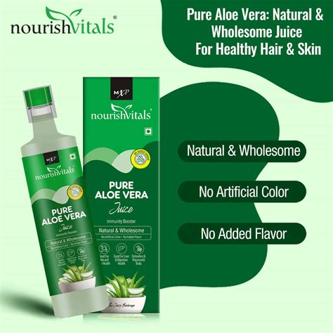 Buy Nourishvitals Pure Aloe Vera Juice Ml Supports Healthy Skin No