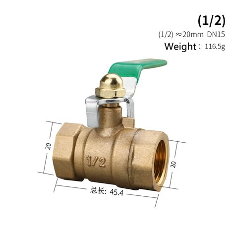 Brass Ball Valve Water Switch All Copper 4 Point Copper Ball Valve Thickened Water Pipe Switch