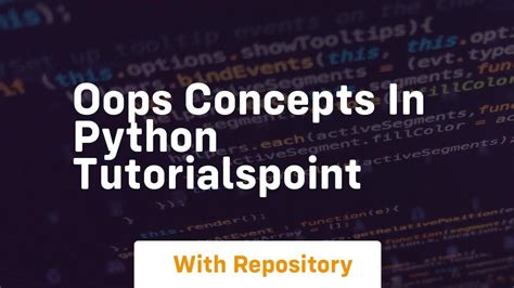 Oops Concepts In Python Tutorialspoint YouTube