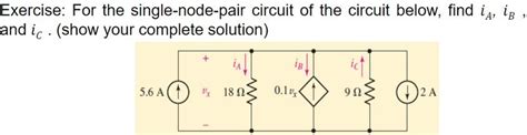 Solved Exercise For The Single Node Pair Circuit Of The Chegg