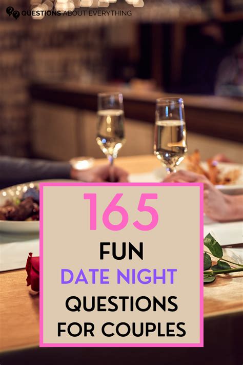 165 Fun Date Night Questions For Couples Date Night Questions Date Night Dinners Romantic