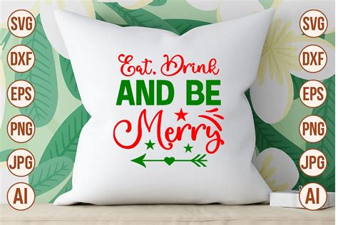 Eat Drink And Be Merry SVG Cut File Svg Designs Designful Market