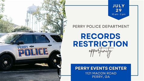 Perry Police Department Offers Record Restriction Opportunity | City of ...