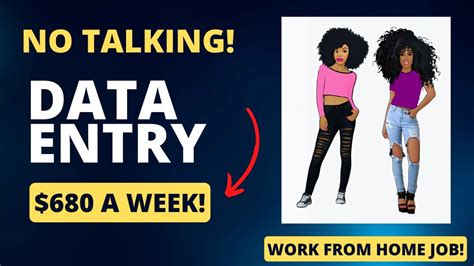 No Talking Data Entry Work From Home Job Hiring Now A Week Make