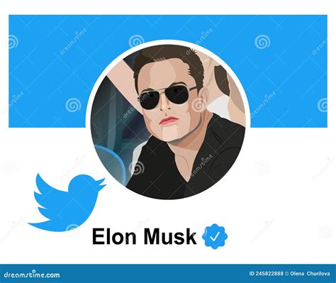 Twitter Logo And Elon Musk S Twitter Profile Photo Editorial Stock