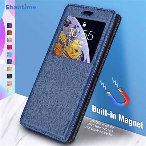 Funda con imán Invisible para ZTE Blade V2020 funda con soporte y