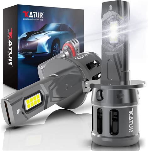 Katur H Led Headlight Bulbs W Lm K Xenon White H