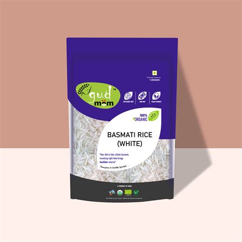 Organic White Basmati Rice 1 Kg Gudmom