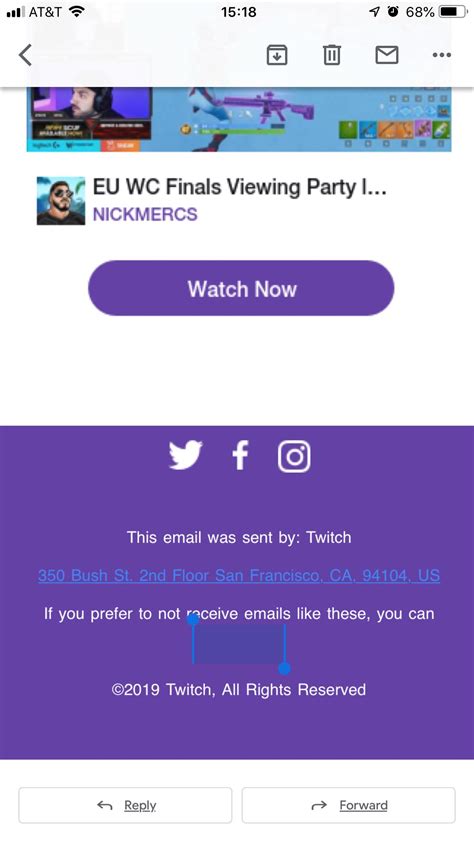 Twitch’s unsubscribe text is the some color as the background making it