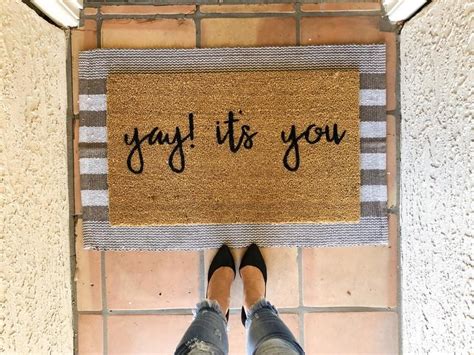 Yay It S You Doormat Funny Doormat Cute Doormat Home Etsy Door Mat