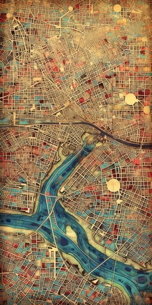 Premium Ai Image Birds Eye View Map Of Paris Old Style Drawing