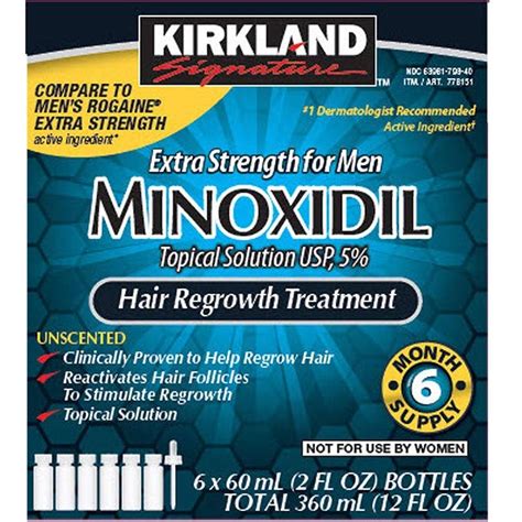 Kirkland Signature Minoxidil 5 Porcentaje De Fuerza Extra Tratamiento