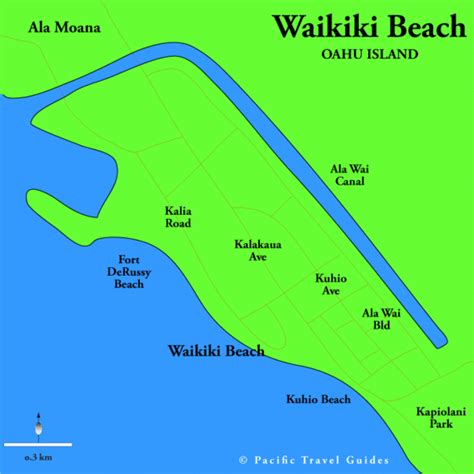 Waikiki Beach Hawaii Beach Map - Waikiki Beach Hawaii • mappery