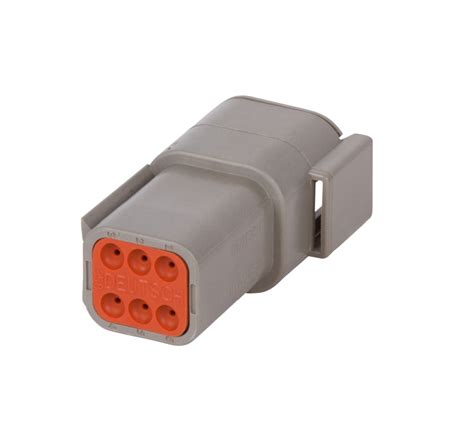 Dtm Series Plug And Receptacle Deutsch Connector Kit Gray 6 Way