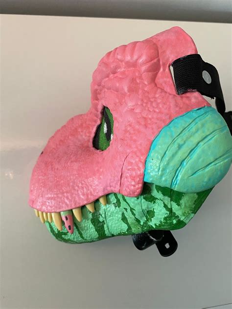 Watermelon Dino Mask Premade T Rex Furry Etsy UK