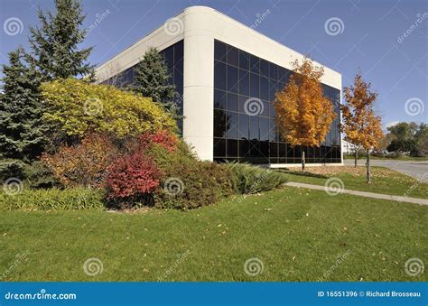 Modern Office Building With Beautiful Landscaping Royalty Free Stock ...