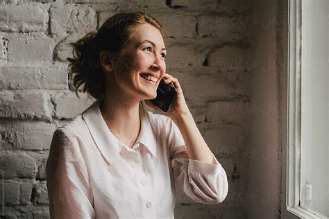 Woman Making A Phone Call By Stocksy Contributor Marija Savic Stocksy