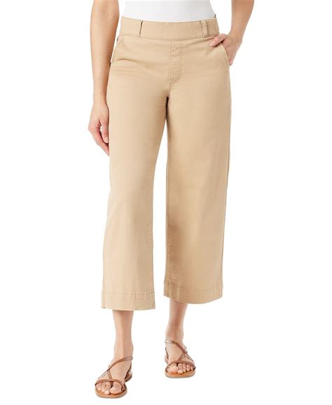 Gloria Vanderbilt Womens Shape Effect Wide Leg Cropped Pants Macys