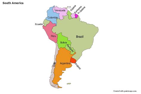 Mapas De Muestra Para Sudamerica Coloreado Map Maker South America