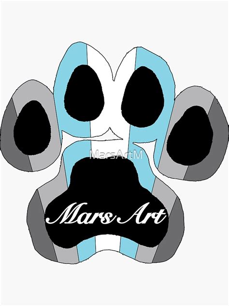 Demiboy Pride Flag Paw Marsart Sticker For Sale By Marsartm Redbubble