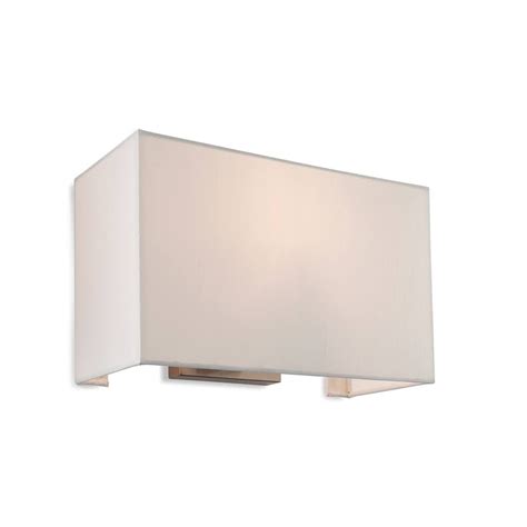 Firstlight Fargo Stylish Wall Light In Brushed Steel Finish With Cream Shade 4941bs Lighting