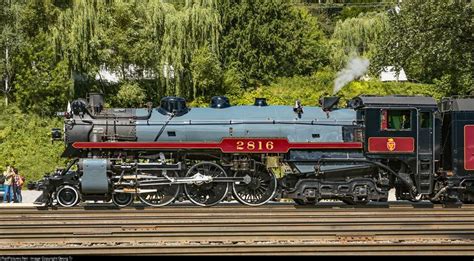 CP 2816 Canadian Pacific Railway Steam 4 6 4 At Revelstoke British