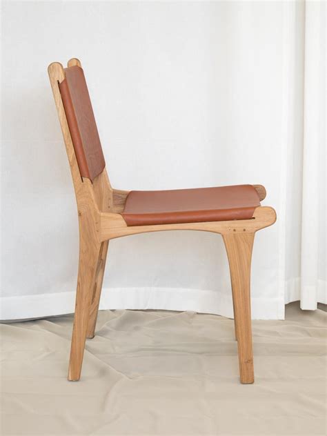 Hyde Leather Dining Chair Tan Hendrix