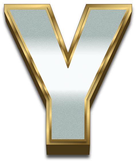 3d Gold Silver Gradient Alphabet Letter Y 33824419 Png