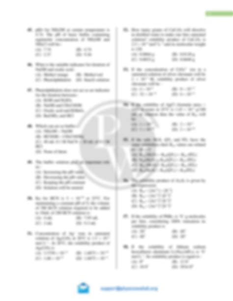 Solution Ionic Equilibrium Practice Sheet Studypool