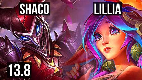 SHACO Vs LILLIA JNG Rank 4 Shaco 2 5M Mastery 10 1 3 600 Games