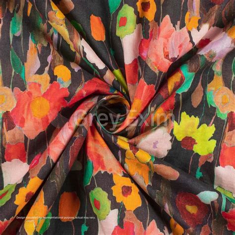 Multi Color Floral Digital Print Cotton Cambric Fabric At Rs 169meter In Surat