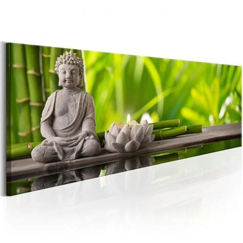 De X Inedit Tableau Zen Orient Bouddha Nature Bambous Eau